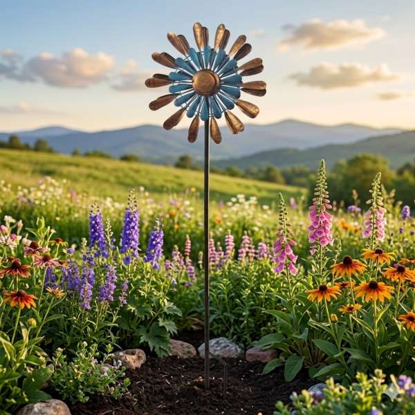 Elegantes Windspiel im Blumen-Design – Ein Hauch von Charme für Ihren Garten